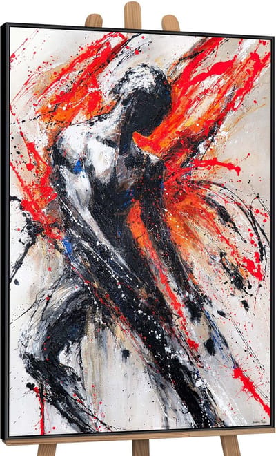 Canvas schilderij handgeschilderd inner strength abstract – YS-Art Gallery – Luxe wanddecoratie voor woonkamer – Modern schilderij voor slaapkamer en hal
