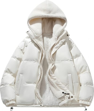 Livano Parka Heren - Winterjas - Sherpa - Voor Heren - Jas - Winter - Volwassen - Extra Zacht - Wit - Maat XS