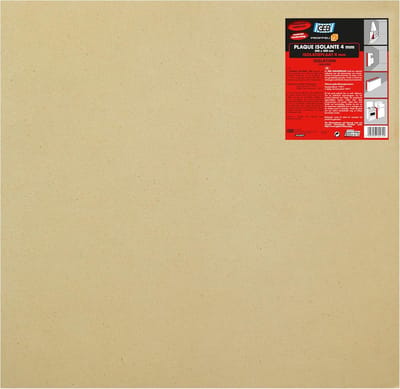 Isolatieplaat voor warmte-isolatie en brandbeveiliging - 1100 °C, 4 mm dik, 500 x 500 mm