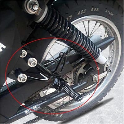 Motorfiets Voetsteunen - Passagier Steunen - Comfortabel Rijden - Universele Pasvorm - 17.5 cm Lengte - Zwart