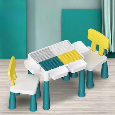 Bouwsteen Tafel Grote Deeltjes Gemonteerd Educatief Kinderspeelgoed Baby Multifunctionele Leertafel voor Mannen en Vrouwen 35*28*18cm