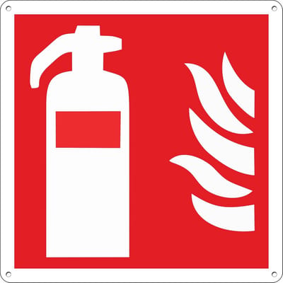 Veiligheidsbord Brandblusser Aluminium Composiet 20x20 cm - Duurzaam Ophangbaar