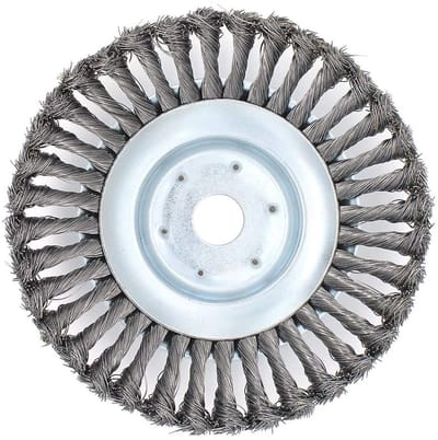 Ronde onkruidborstel met wiel - 15 cm / 8 inch, voor tuin en landbouw