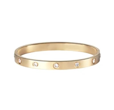 Soraro Zirkonia Armband | Heren | Dames | Goudkleurig | RVS | Armband Mannen | Armband Dames | Heren Armband | Cadeau voor Vrouw