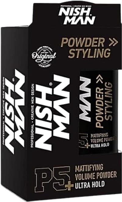 Nishman Hair Styling Powder P5 Ultra Hold 20g, Matte Finish Volumepoeder Heren