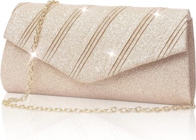 Elegante Avondtas voor Dames met Verwijderbare Schouderband, Shiny Clutch voor Bruiloft en Feestjes, Perfecte Sling Bag voor Speciale Gelegenheden