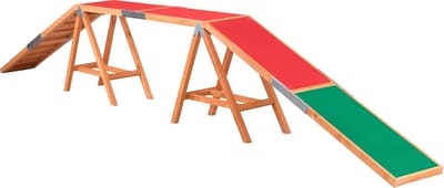 Hondenbrug - Behendigheidstoestel - Hondentraining - Contrasterende zones - 456 cm lang - Meerkleurig
