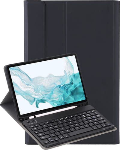 Hoesje - Geschikt voor Samsung Galaxy Tab S9 - Toetsenbord Case - Keyboard Book Cover - Hoes - Zwart