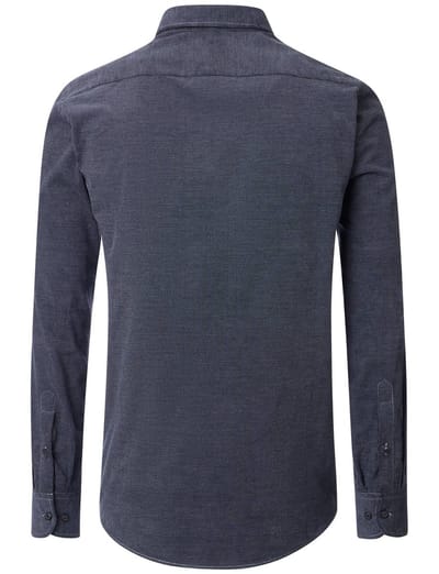 CASA MODA Sport casual fit overhemd - ribfluweel - donkerblauw