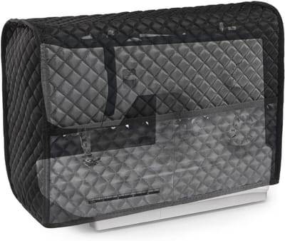 Naaimachinehoes - Beschermhoes - Stofvrij Houden - Met Opbergvakken - 43x18x31 cm - Zwart
