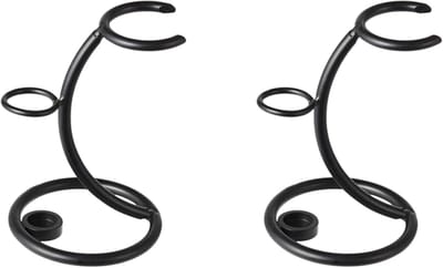 Scheerhouder Set - Scheren Accessoires - Badkamer Organisatie - Stijlvolle en Manlijke Uitstraling - 2 Stuks - Zwart