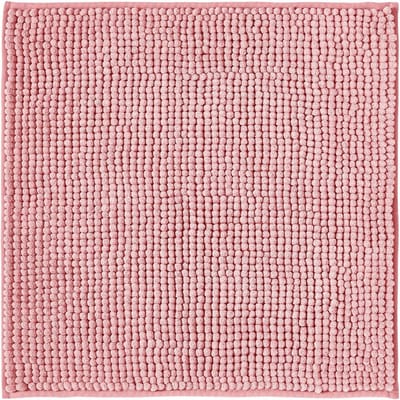 Badmat Anti-Slip av soft Chenille | Super absorberend en machinewasbaar | Te combineren als badmat set | Voor de badkamer, douche, bad of als WC mat | Roze - 45x45 cm WC