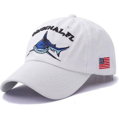 Nieuwe Hoge Kwaliteit Wasbaar Katoen Amerikaanse Vlag Haai Heren Baseballpet Dames Snapback Hoeden Voor Mannen Bot Hip Hop Papa Hoed Gorras Adjustable white