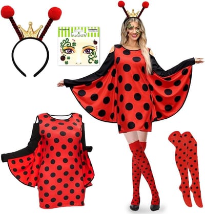 Dames Lieveheersbeestje Kostuum voor Volwassenen - Perfect voor Carnaval en Feestjes (XL)