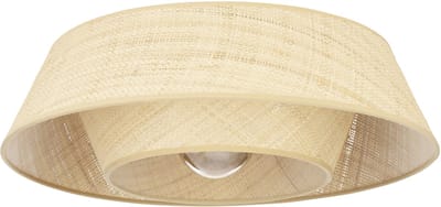 EGLO Marford Plafondlamp - E27 - Ø 50 cm - Zwart|Natuur|Raffia