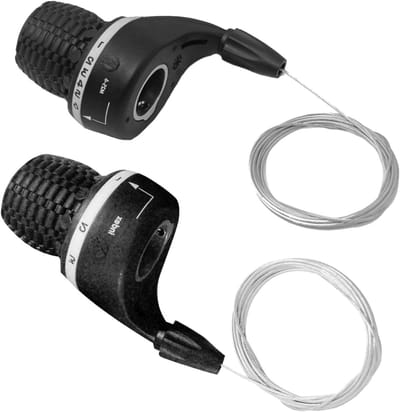 Fiets Versnellingspook - Schakelhendel Set - Soepel Fietsen - Precisie Schakelsysteem - 3x6 Snelheid - Zwart