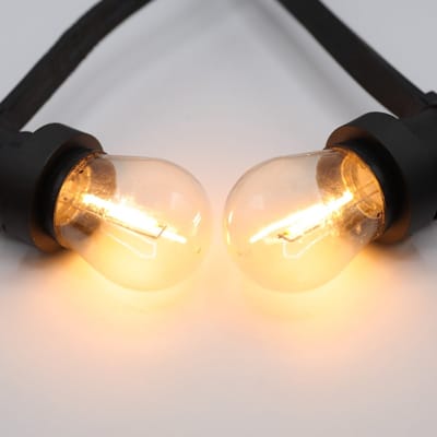 Prikkabel set met dimbare 1 watt LED filament lampen