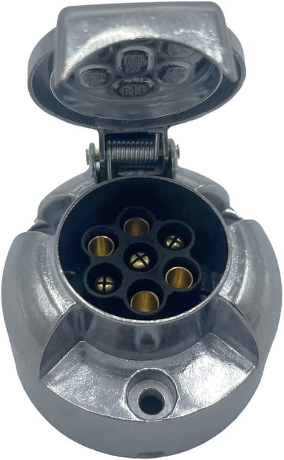 Stekkerdoos 7 polig aluminium 12V