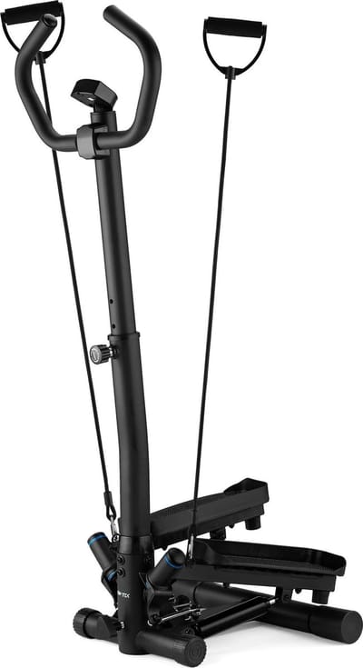 Gymtek® Stepper met Display - Inclusief Weerstandsbanden - tot 120 kg - met Stappenteller en Calorieënteller - Fitness, Pilates, Workout - XST900