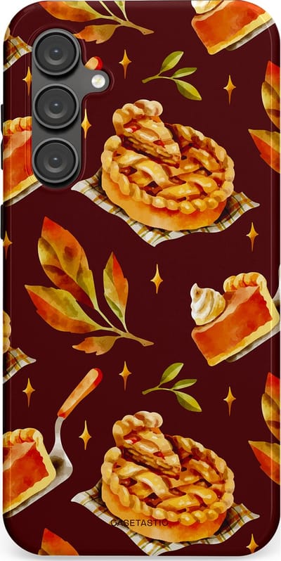 Casetastic Hoesje Geschikt voor Samsung S23 FE - Stijlvolle Beschermende Duo-layer Case - Karamel Appel Ontwerp