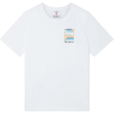 T-shirt Korte Mouw Casablanca BEACH CLUB TSHIRT WHITE