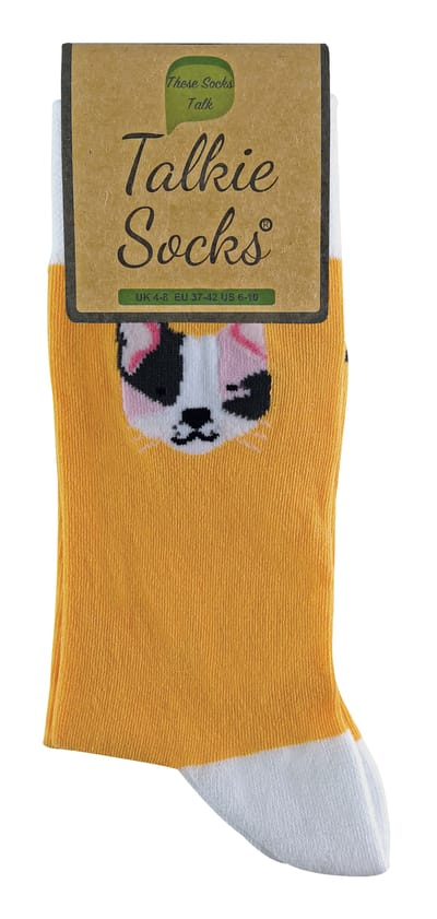 Nieuwigheid katoenen sokken met katten- en hondenpatroon - Kat