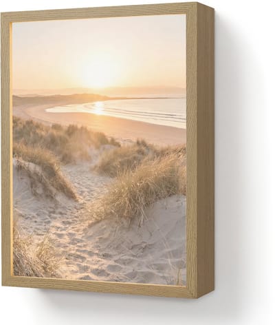 Wandlamp 30x40 cm - Oplaadbaar - Duinen - Strand - Zee - Wandlampen binnen woonkamer - Slaapkamer lamp - Decoratieve nachtlamp - Vloerlamp draadloos