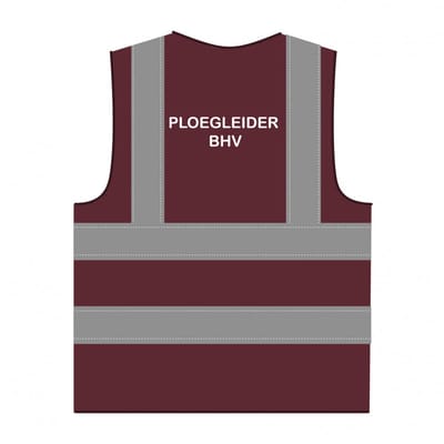 Ploegleider BHV hesje RWS bordeauxrood