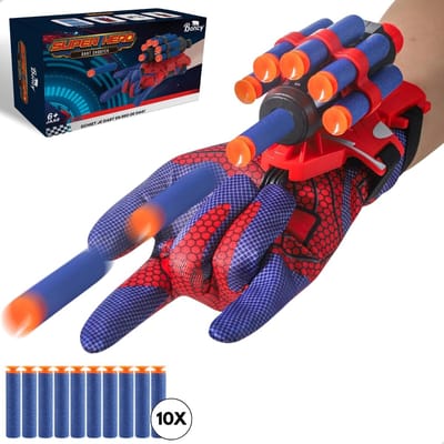 Boncy® Dart Shooter - Speelgoed voor Jongens & Meisjes - Spelletjes voor Kinderen - Superhelden Kostuum Kind Buitenspeelgoed - Spiderman Nerf Alternatief Kinderspeelgoed 3 4 5 6 8 10 + Jaar - Superheld Buitenspel Kinder Peuter Buiten Spellen Cadeau