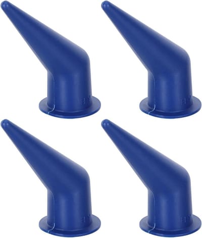 Kitspuitmondjes Set - Gebogen Verlengers - Nauwkeurig Afdichten - Universele Compatibiliteit - 4 Delig - Blauw