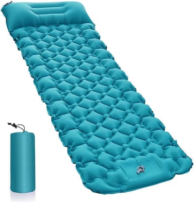 kampeermatras, 9 cm, draagbaar en waterdicht voor buitenwandelen, lichtgewicht enkele rol, kampeermatras (blauw)