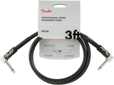 instrumentkabel - 990820058 - 3ft zwart met 2 haakse pluggen