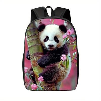 Panda Rugzak | Bloemenpatroon Rugtas | Panda met Bloemen Rugtas | Gave Rugzak | Dieren Rugzak | Rugzak Meisjes | Rugzak Jongens | Panda Rugtas | Kinder Rugzak
