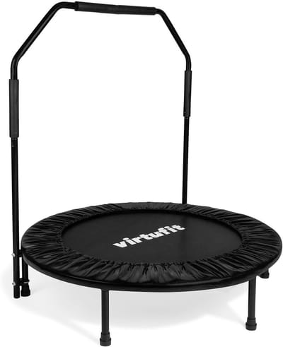 Opvouwbare fitnesstrampoline met handvat - 100 cm - Zwart