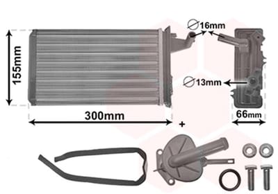 Van Wezel - KACHEL RADIATEUR VOOR ALFA ROMEO 145/146 930 1994-2001 7590678