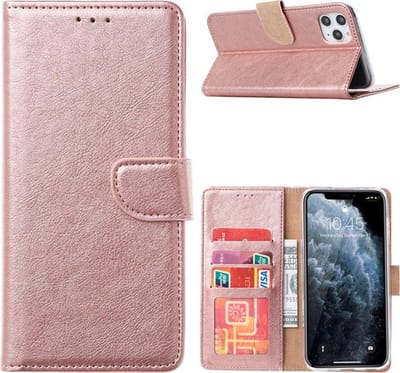 Nokia 7.1 Bookcase Rosegoud - Goede Kwaliteit - Boekhoesje - Pashouder - Magneet - Magnetisch - Boekje