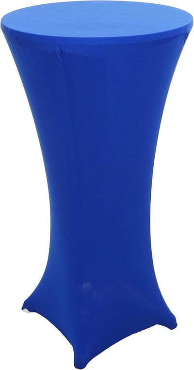 Stretch Statafelhoes Ø 60 cm Blauw - Elastische Tafelovertrek voor Bistrotafels
