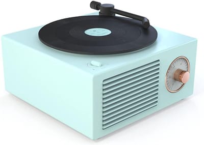 Platenspeler Luidspreker - Draadloze Audio - Muziek Luisteren - Uniek Design - Groen