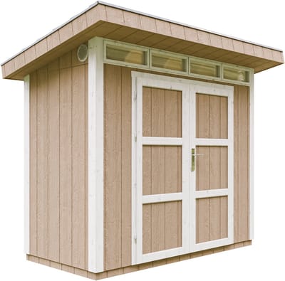 Timbela M901A-TERRA BROWN - LP SmartSide Tuinhuis op houtbasis - 3 m² - L161xL293xH239 cm - met vloer en verf