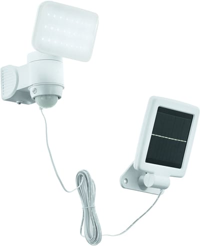 BUITEN-LED-SOLAR-WANDLAMP MET SENSOR WIT 'CASABAS'