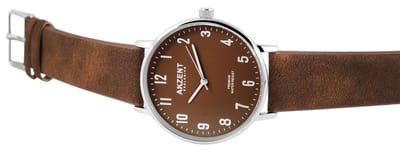 AKZENT Herenhorloge van imitatieleer Shamel AKZENT EXCLUSIVE herenhorloge met imitatieleren band