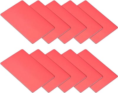 Blanke Metalen Kaarten 100mm x 60mm x 1mm, 10 Stuks Geanodiseerde Aluminium Naamlabels voor Thuisdecoratie en Creatieve Projecten