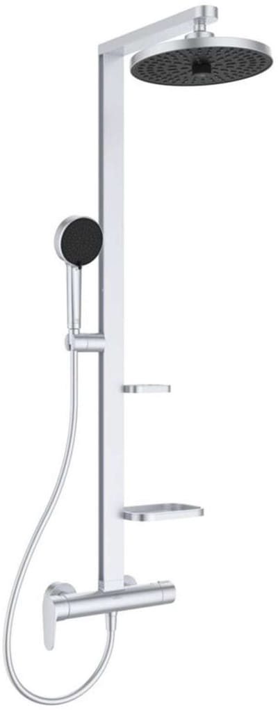 Ideal Standard ALU+ - Doucheset met kraan, diameter 26 cm, 2 stralen, zilver BD584SI