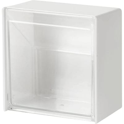 Badkamerorganisator Aan de muur gemonteerde wattenschijfje Houder Make-up organizerdoos Plastic opbergdoos voor wattenstaafjes wit