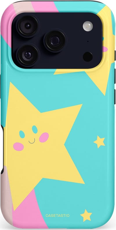 Casetastic hoesje geschikt voor Apple iPhone 17 Pro - MagSafe - Dubbellaagse bescherming - Roze Sterrenlicht - Fashion Case - Wit Turquoise Lichtroze Goud
