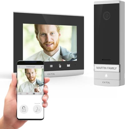 Video Deurintercom - Slimme Deurcamera - Toegang Beveiligen - 7 Inch Monitor - 2-Draads - Zwart