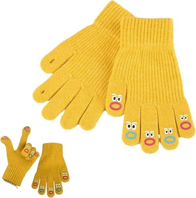Handschoenen winter - Handschoenen heren - Handschoenen dames - Touchscreen Handschoenen Winter - Touchscreen Handschoenen - Winter Wanten - Perfect voor Skiën - Fietsen - Wandelen - Kamperen - Kerst - Kerstcadeau - Geel