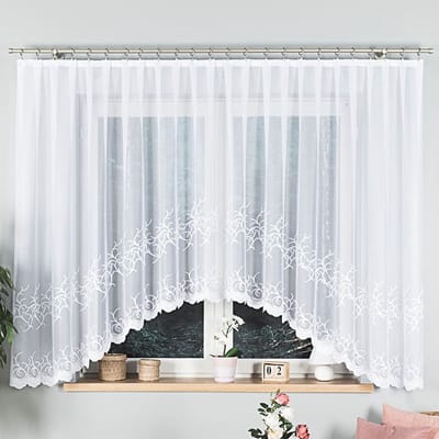 Markizeta Bakaro Serie - Kant en Klare Jacquard Gordijn - 420x160 cm - Subtiel Patroon - Eenvoudige Bevestiging