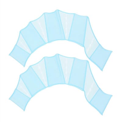 3 Paar Zachte Blauwe Kinder Zwemhandvleugels, S-Maat 210x150x40mm, Verstelbaar, voor Zwemtraining en Verbetering van Slagtechniek