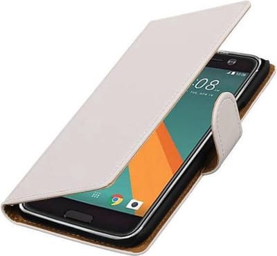 Bookstyle Wallet Case Hoesje Geschikt voor HTC 10 Wit
